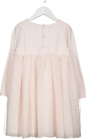 The White Company Blush Pink Glitter Tulle Skirted Dress 5 - 6 Years
