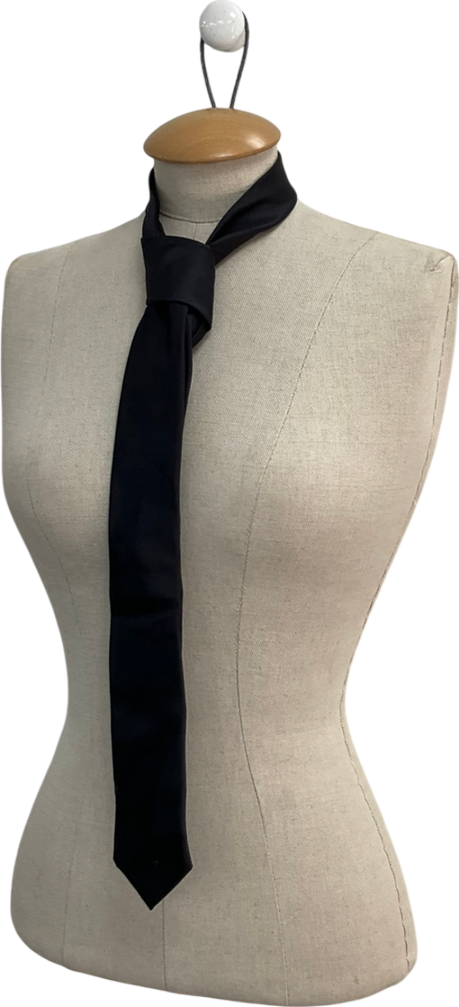 Ralph Lauren Black Cashmere Blend Tie One Size