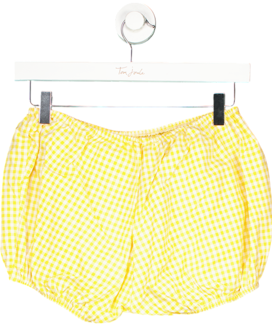 Charlie Beads Yellow Gingham Babydoll Bloomers Shorts UK S