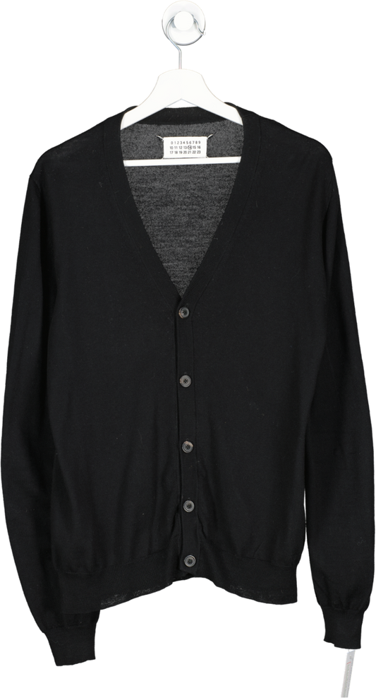 Maison Margiela Black V-neck Buttoned Knit Cardigan UK L