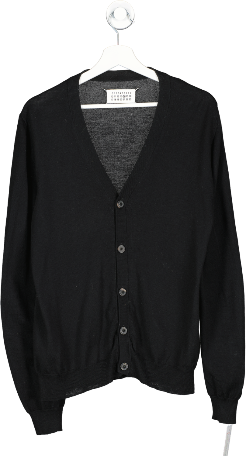 Maison Margiela Black V-neck Buttoned Knit Cardigan UK L