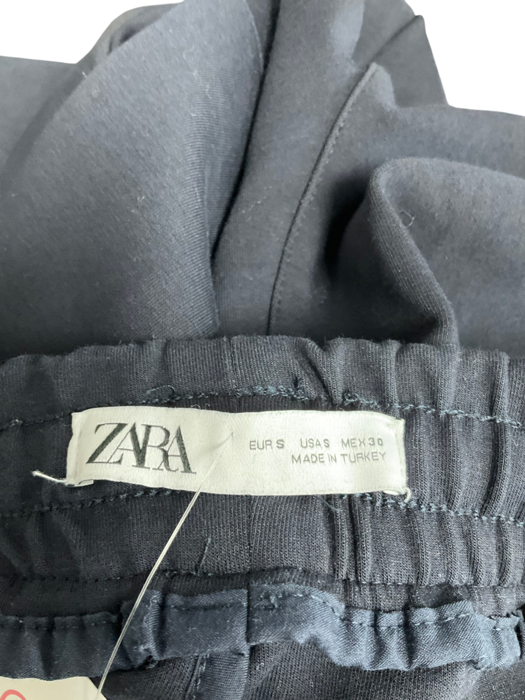 ZARA Black Cargo Fleece Trousers UK S