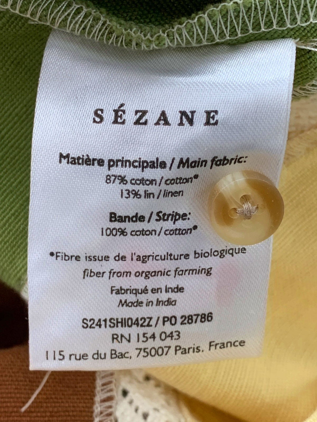 Sézane Multicolour Patchwork Shirt UK 14