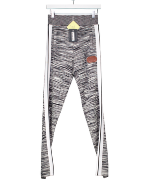 Palm Angels Black Melange Knit Track Trousers UK XS