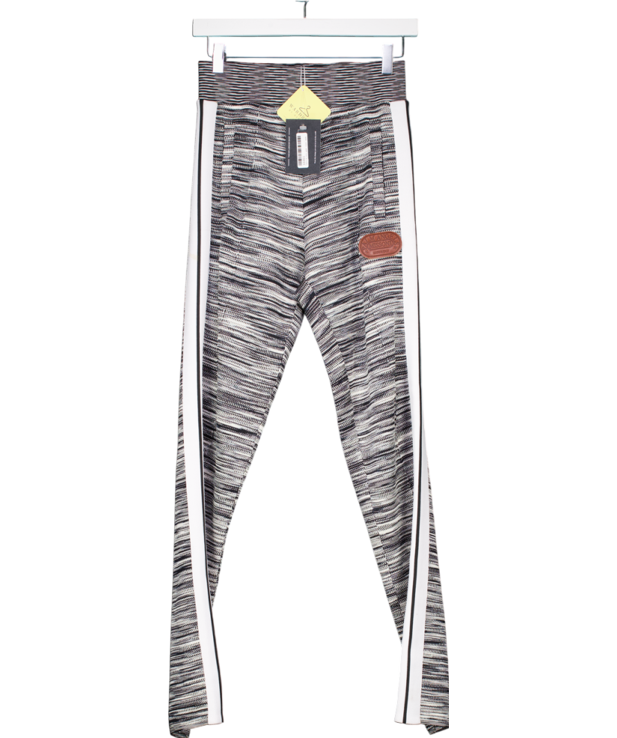 Palm Angels Black Melange Knit Track Pants UK XS