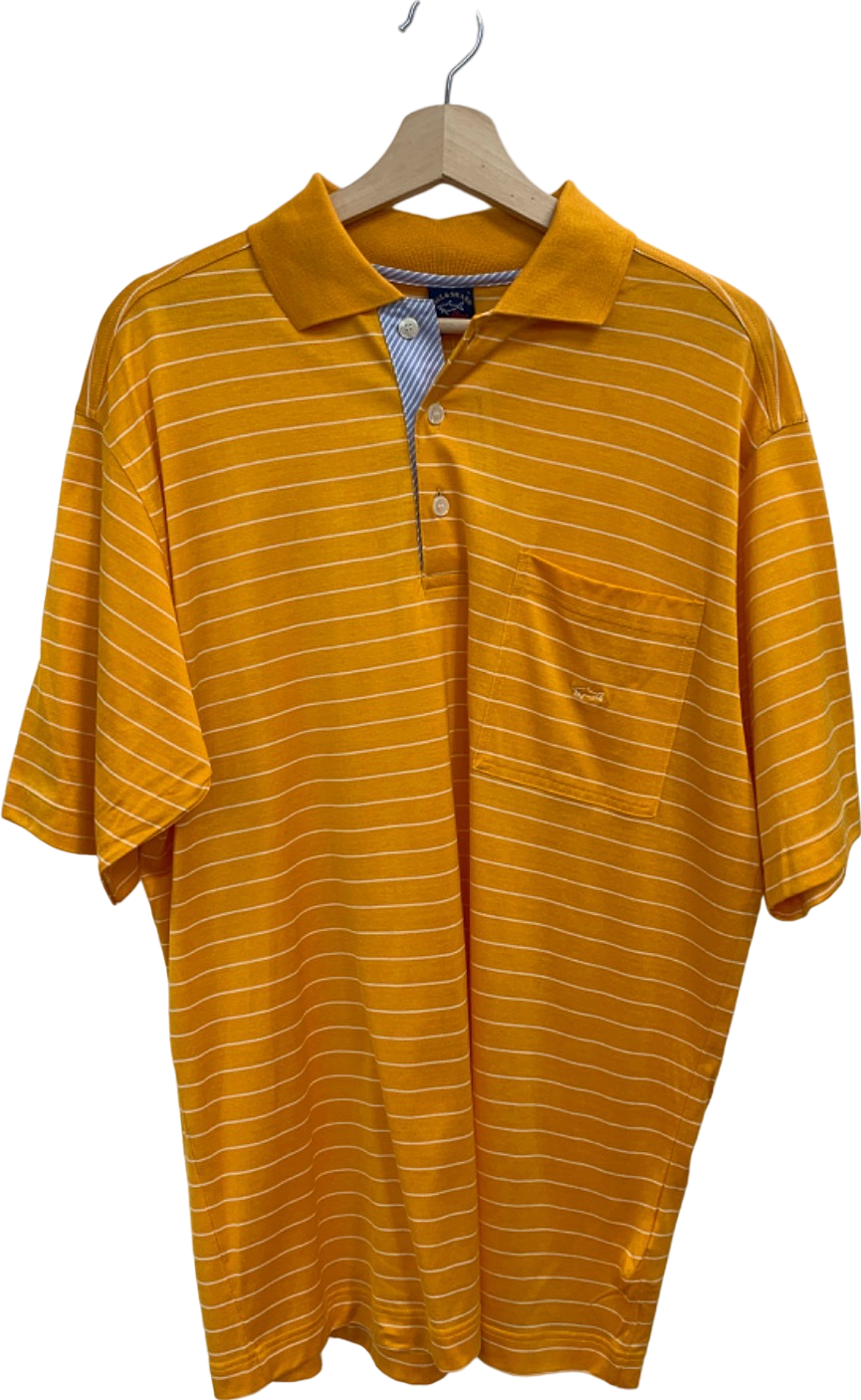 Paul & Shark Yellow Striped Polo Shirt UK L