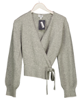 & Other Stories Grey Knitted Wrap Cardigan UK S