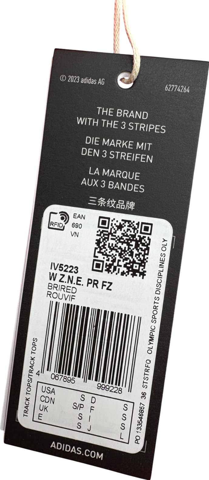 adidas Red Team Gb's Hoodie Jacket UK S