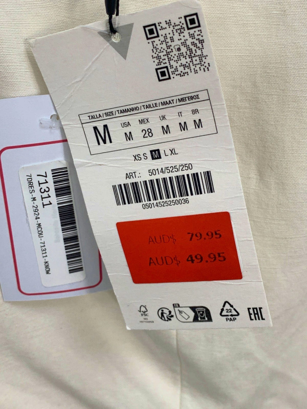 Zara White Puff Sleeve Mini Dress M