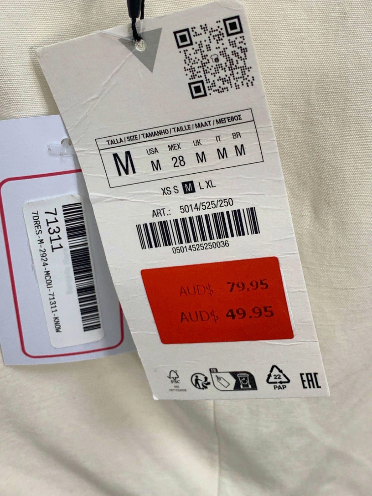 Zara White Puff Sleeve Mini Dress M