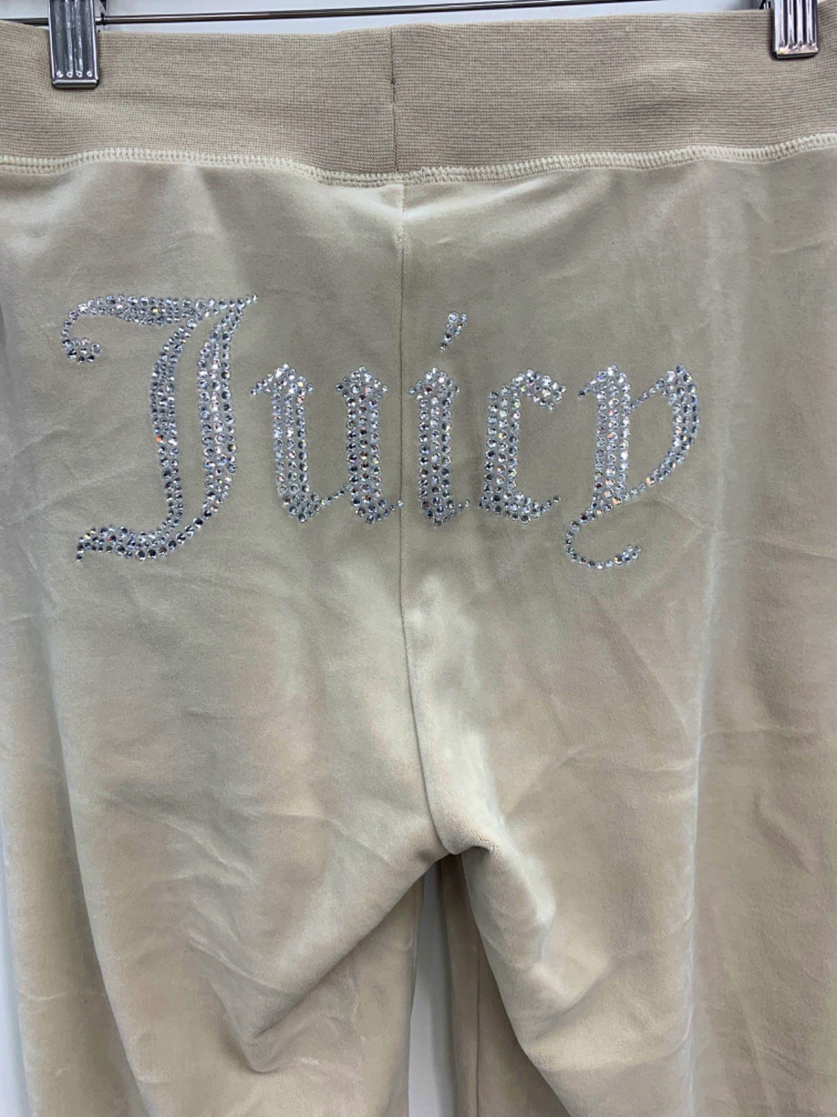 Juicy Couture Beige Velour Tracksuit Bottoms UK XS
