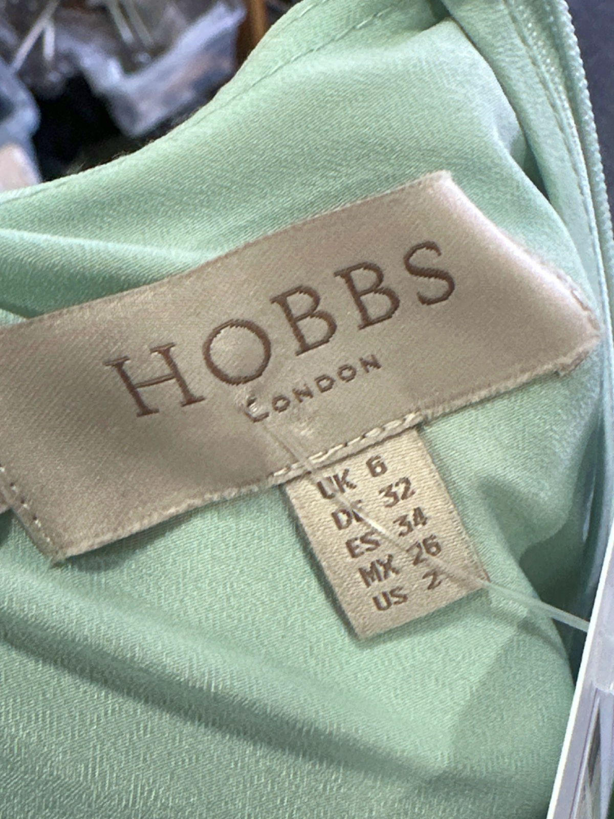 Hobbs Green Floral Long-Sleeve Maxi Dress UK 6