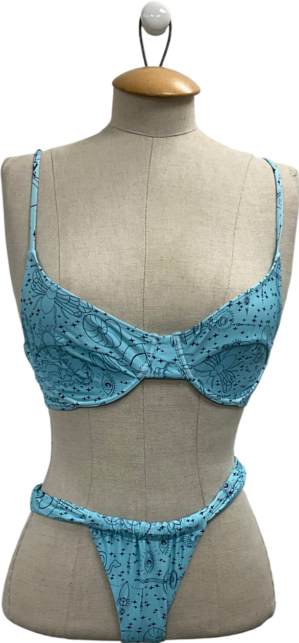 Stone fox swim Blue Bikini With Detailed Design UK XS