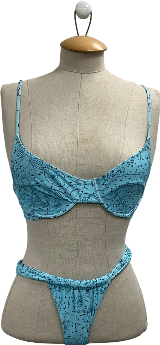 Stone fox swim Blue Bikini With Detailed Design UK XS