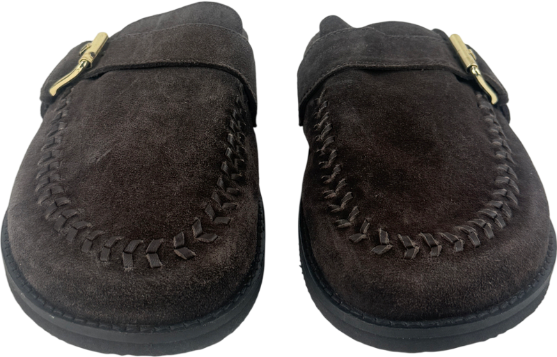 River Island Brown Buckle Suede Clog Shoes UK 5 EU 38 👠