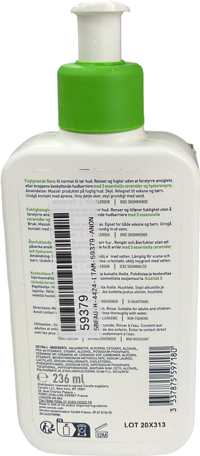 Cerave Hydrating Cleanser For Normal To Dry Skin 236ml