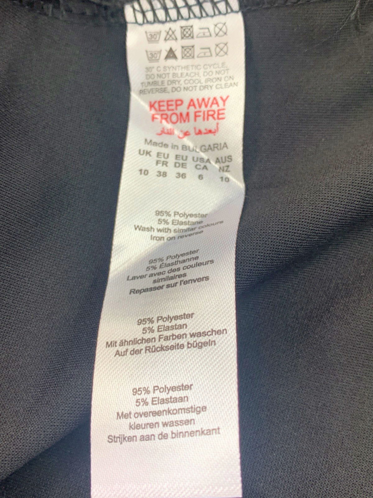 Boohoo Black Crepe Pleated Buckle Detail Tennis Skirt UK 10