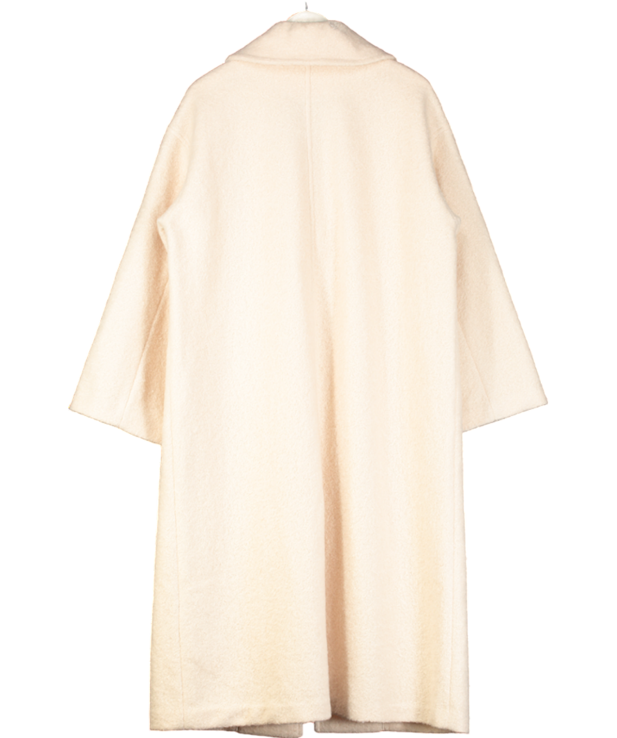 Anthropologie Cream Longline Coat UK 14