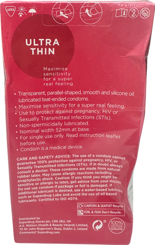 Superdrug Ultra Thin Condoms 12 pack
