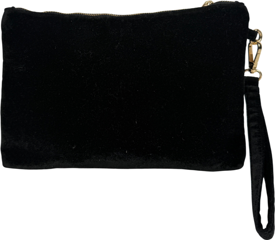 Next Black Beaded Martini Velvet Pouch One Size