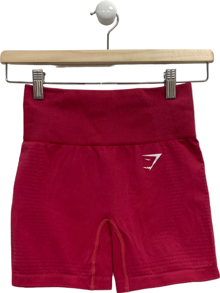 Gymshark Red Seamless High-Waisted Shorts XS