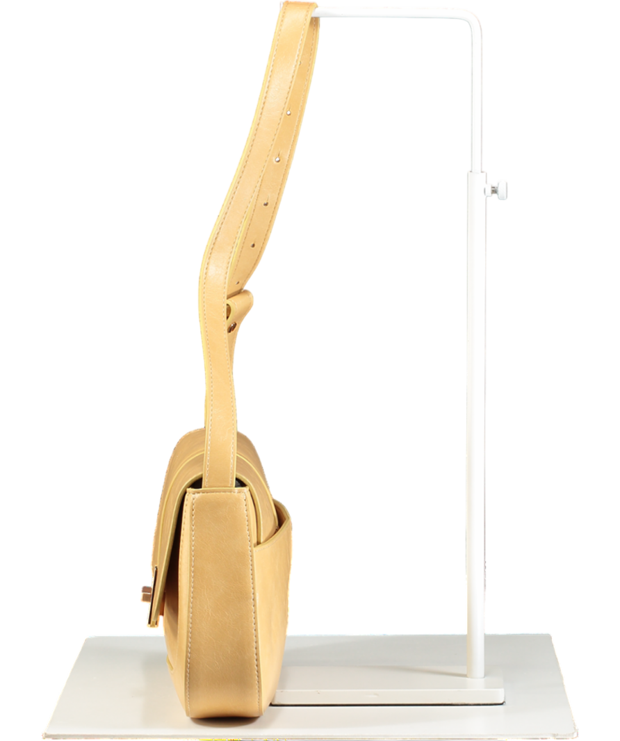 Mjade Beige Classic Baguette Handbag