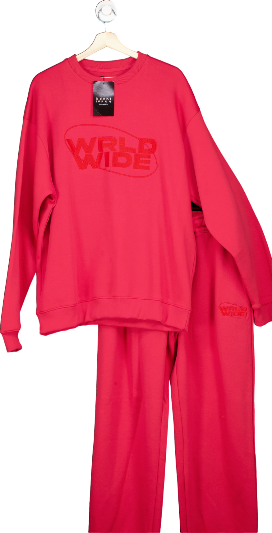 Boohoo Man Red Tracksuit Set UK M