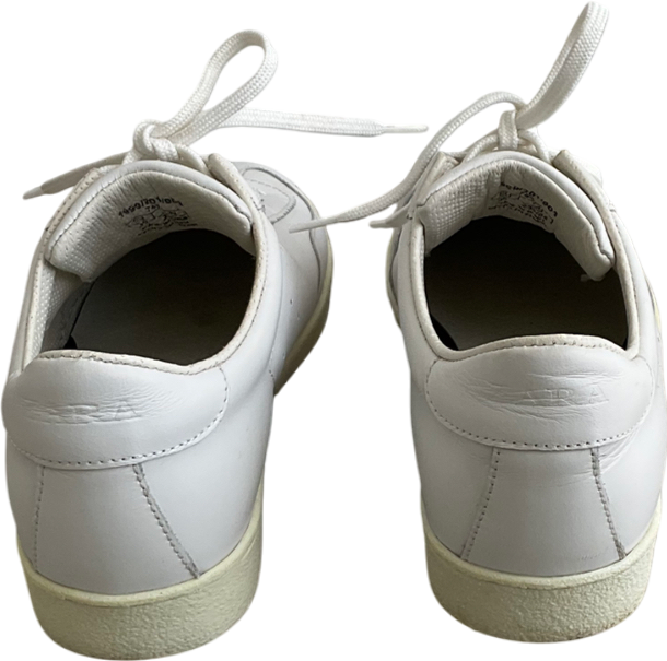 ZARA White Leather Trainers W36
