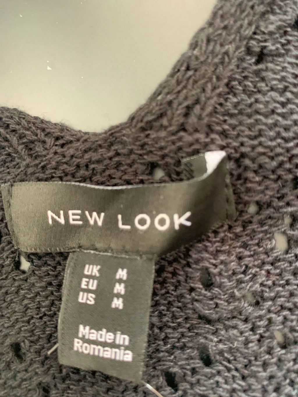 New Look Black Crochet Maxi Dress M