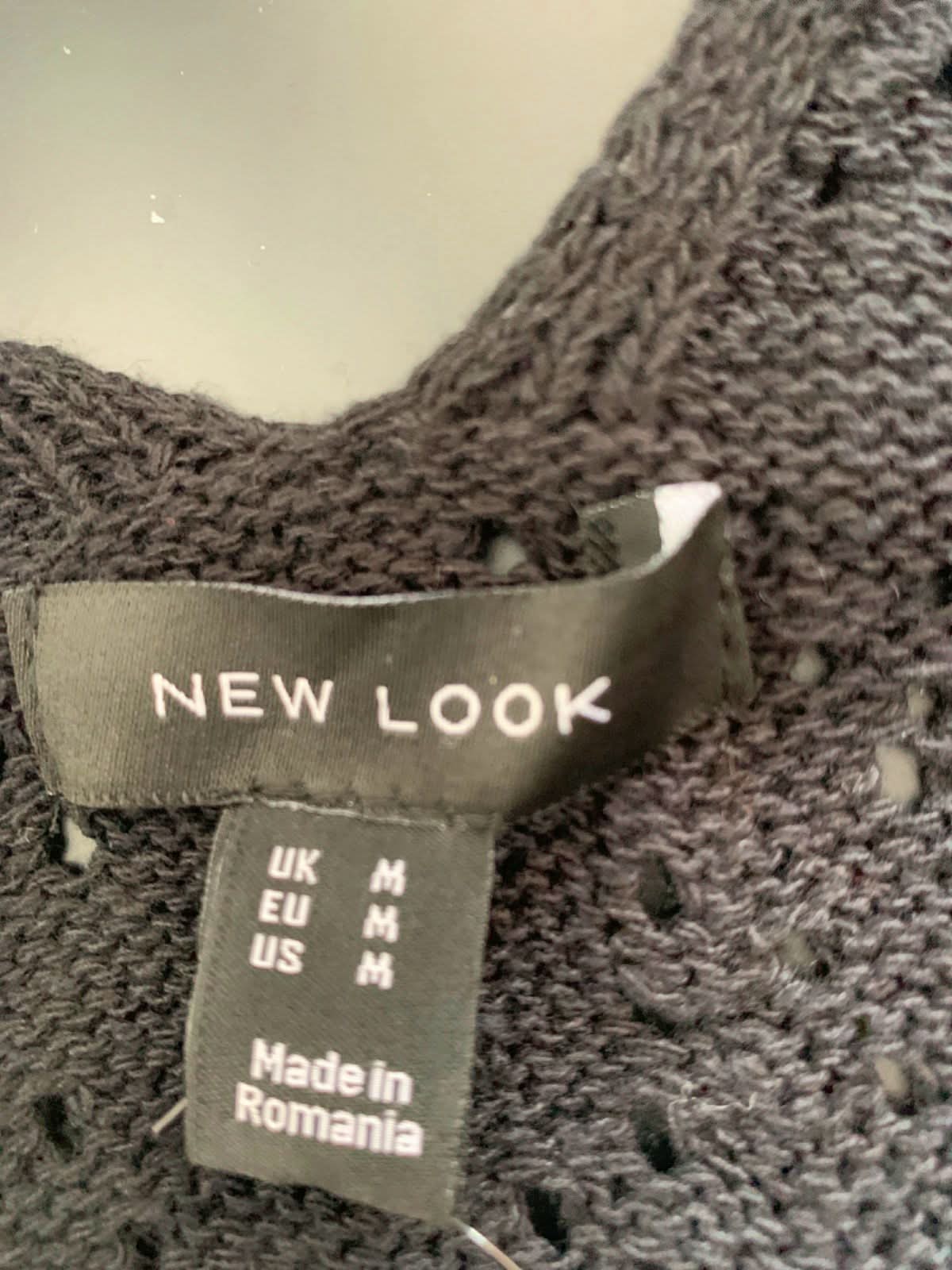 New Look Black Crochet Maxi Dress M