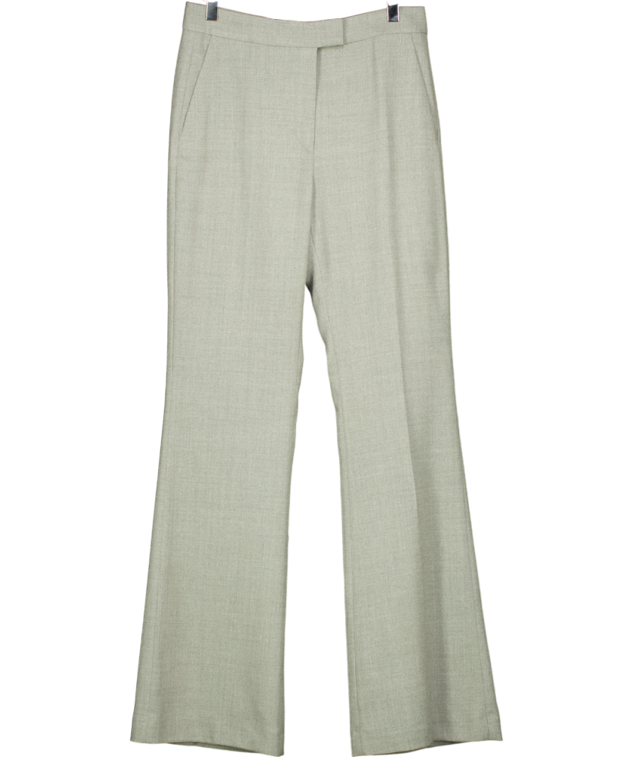 MANGO Grey Fine-knit Wideleg Trousers UK 8