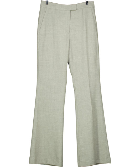 MANGO Grey Fine-knit Wideleg Trousers UK 8