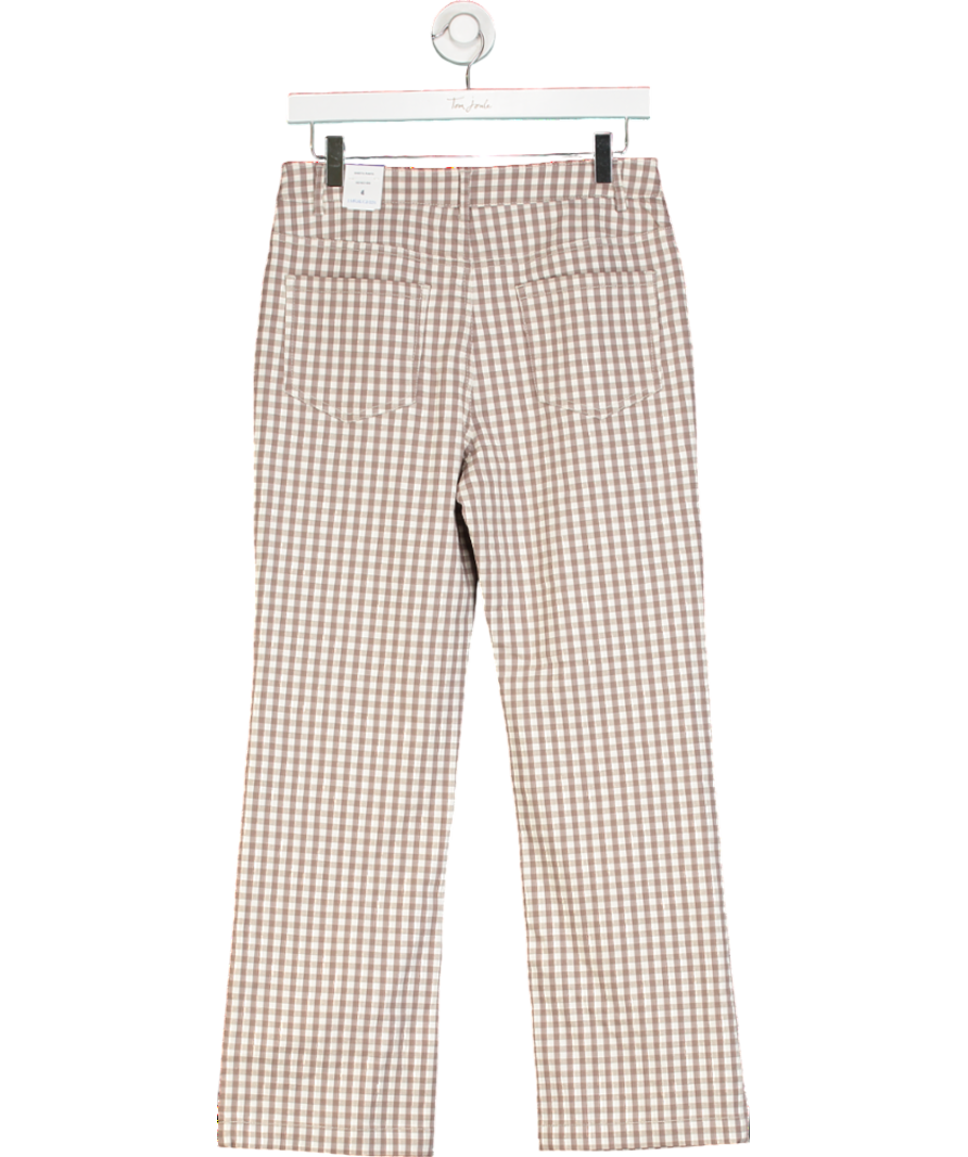 J.McLaughlin Brown Dakota Gingham Trousers UK 8