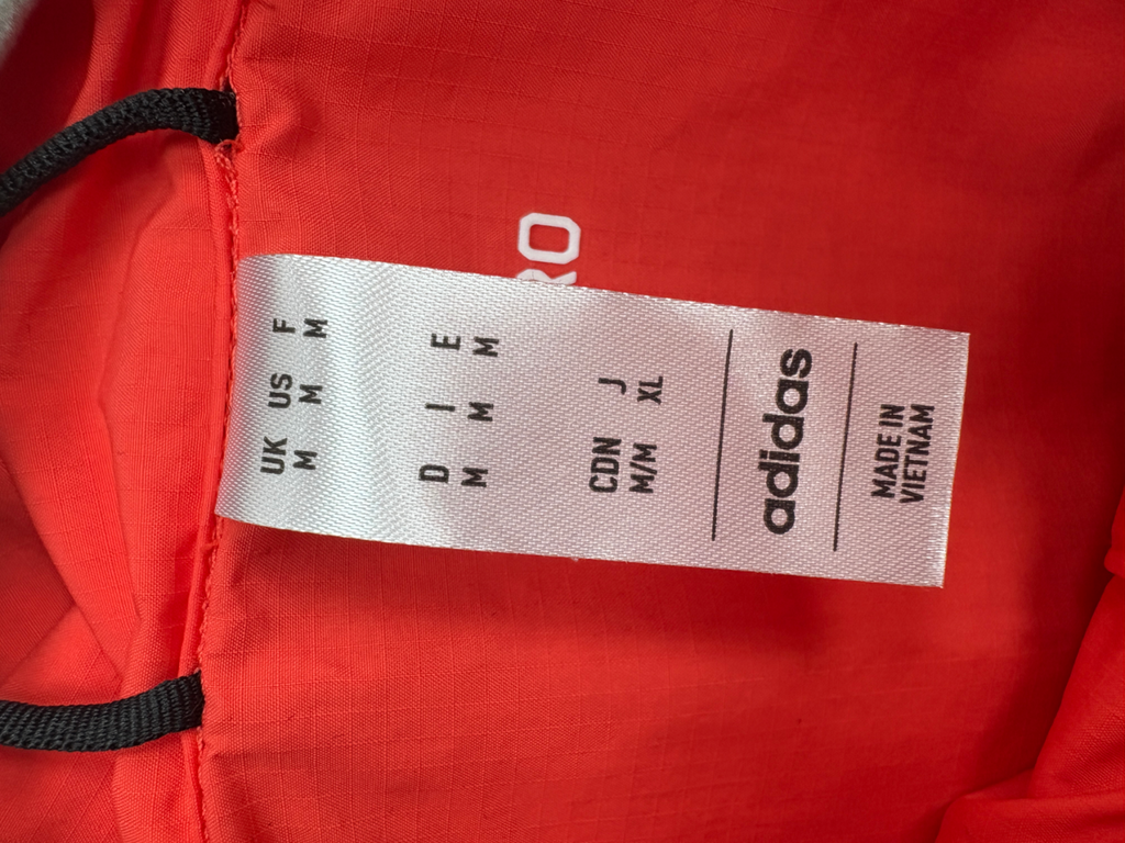 adidas Red Adizero Half Zip Running Vest UK M