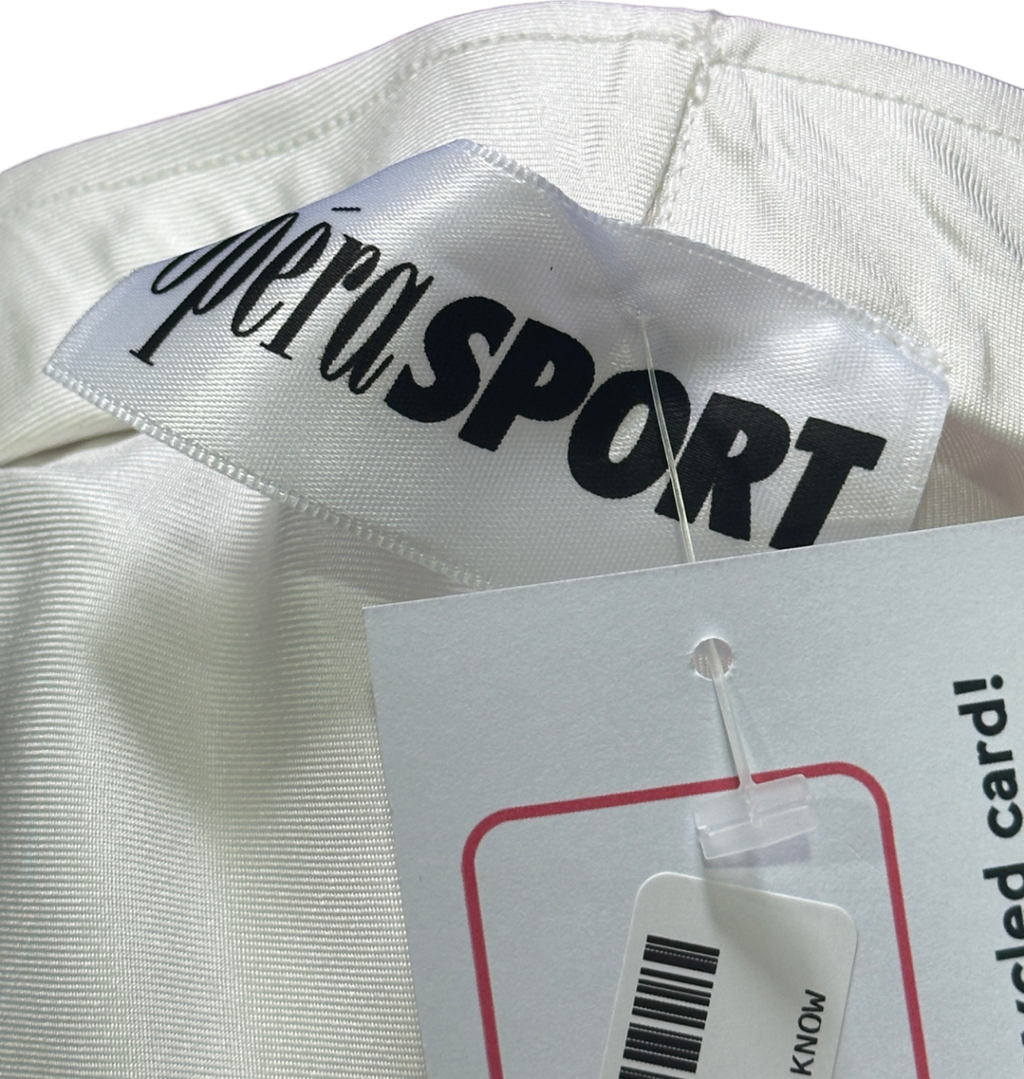 Opera Sport White Satin Midi Skirt UK 10