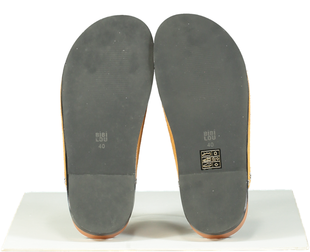 BiBi LOU Tan Studded Sandals UK 7 EU 40