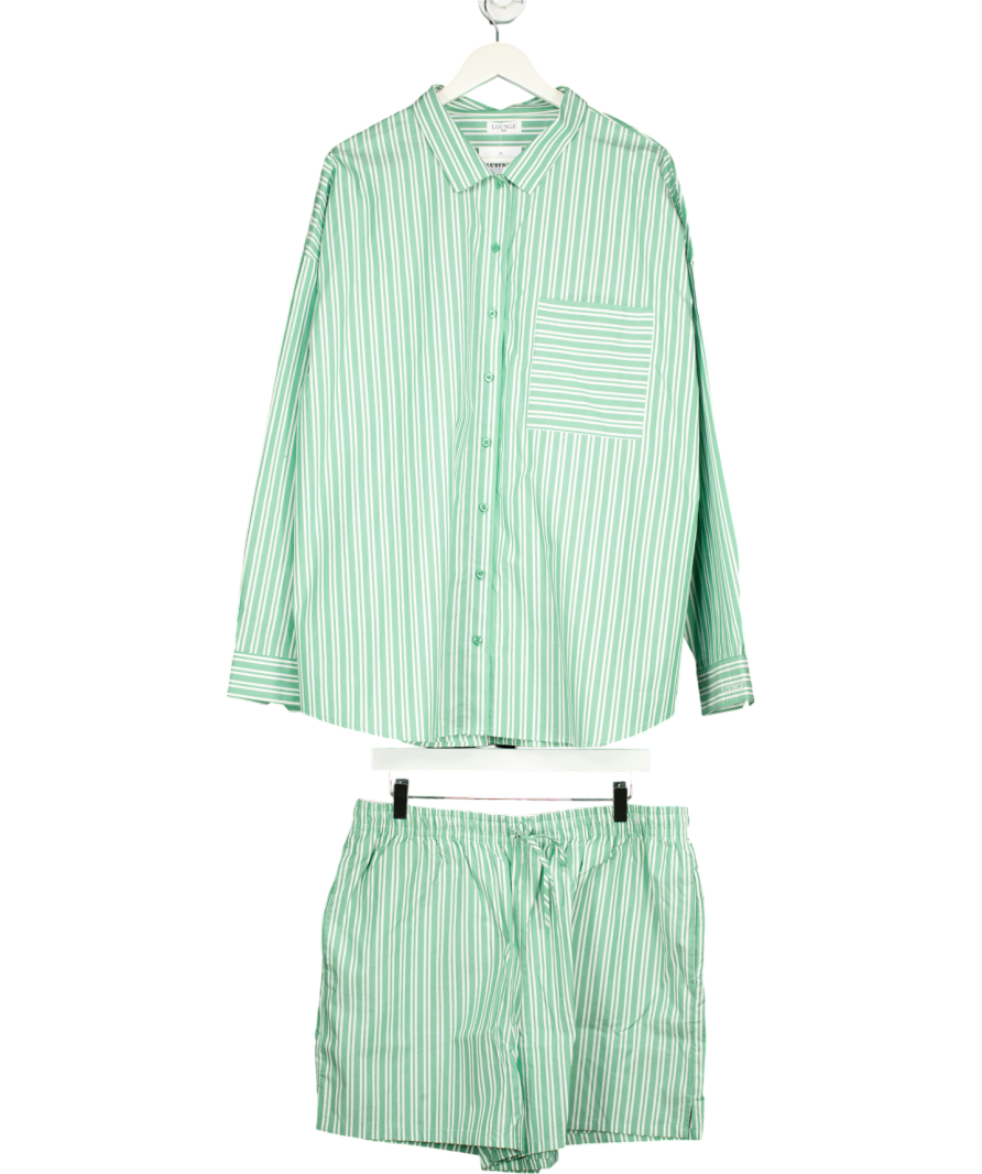 Lounge Green Striped Shorts & Shirt UK XXL