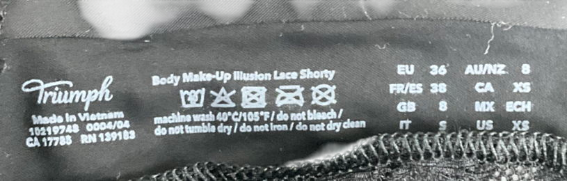 Triumph Black Body Make-up Illusion Lace UK 8
