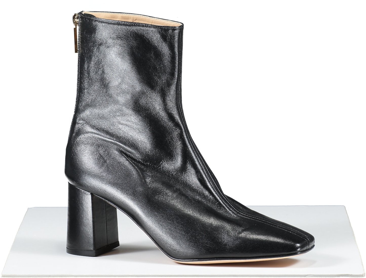 dear Francis Cube Boot, Black Smooth Leather Ankle Boots UK 6 EU 39 👠