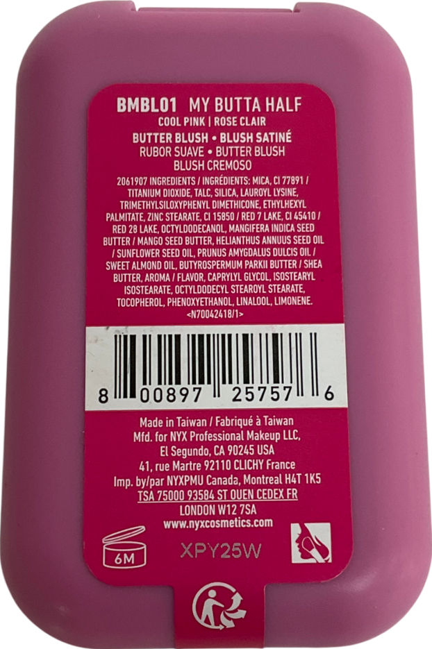NYX Buttermelt Blush Mu Butta Half 5g