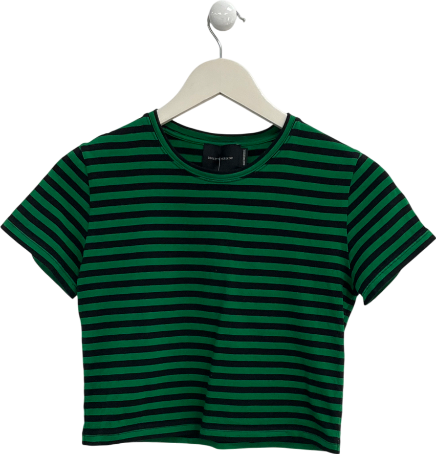 Birgitte Herskind Green Striped Tee UK S