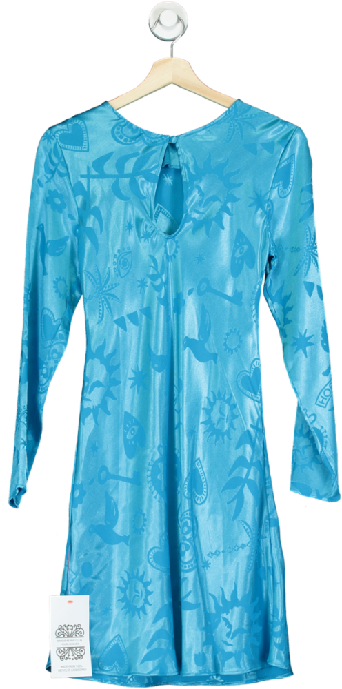 Never Fully Dressed Turquoise Sundazed Summer Mini Soho Dress UK 6