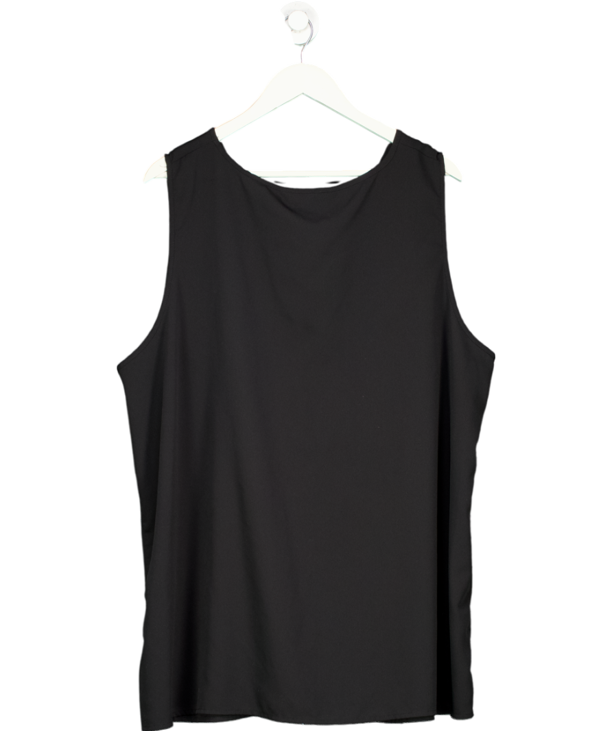 Yours Black V Neck Sleeveless Top UK 26