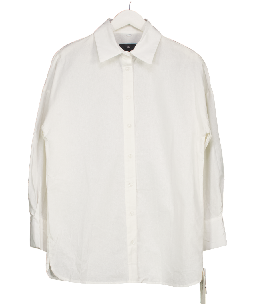 Commence White Minimalist Button Down Shirt UK S