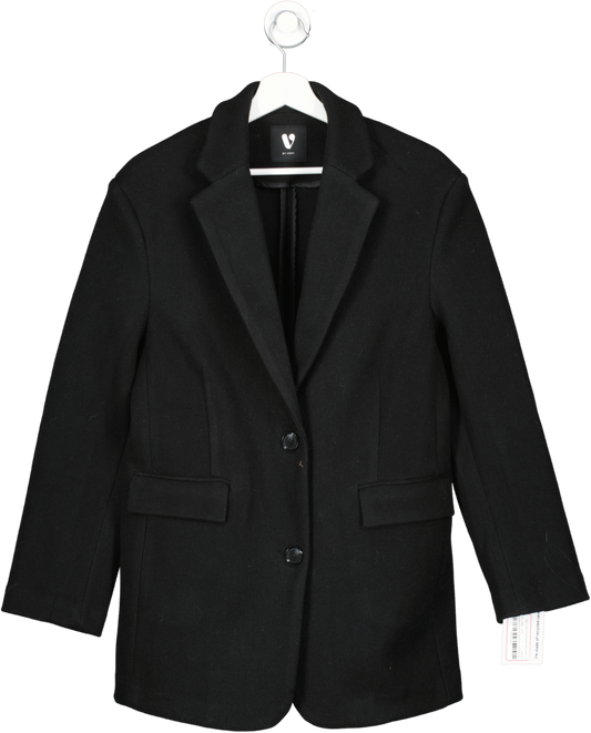 Very Black Brushed Single Breasted Blazer Jacket UK 10