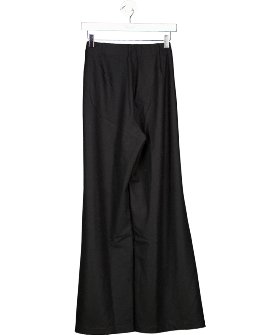 Eileen Fisher Black Wide-leg Wool Trousers UK M