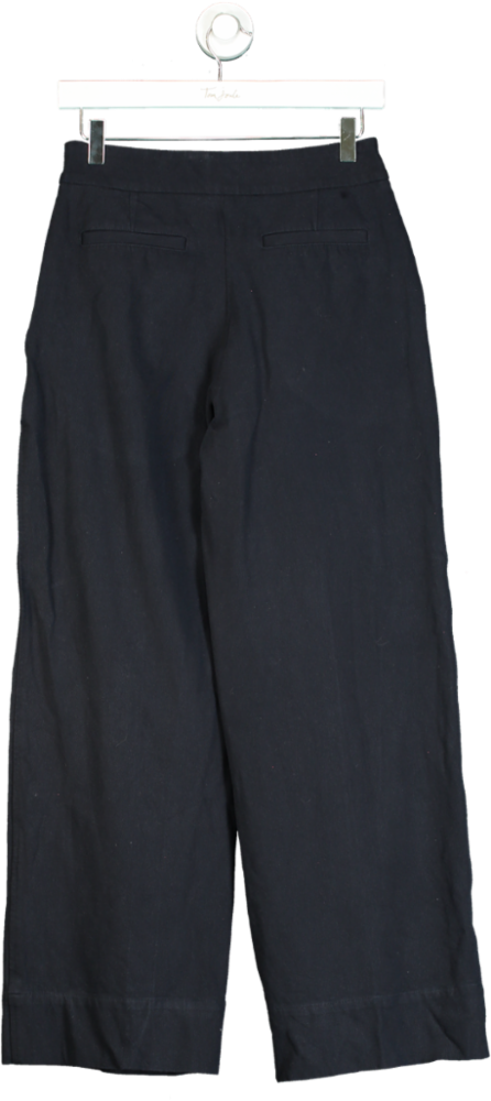 Hobbs Navy Wide Leg Trousers UK 6