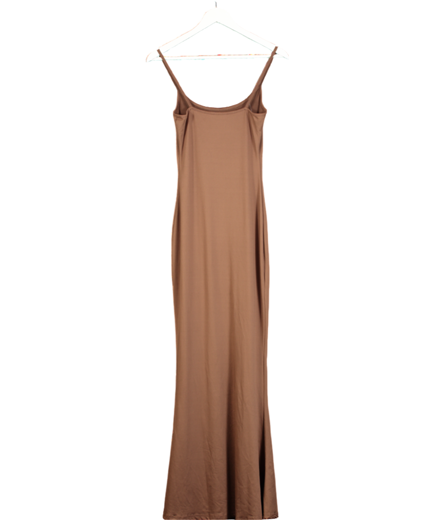 Brown Strappy Maxi Dress UK S