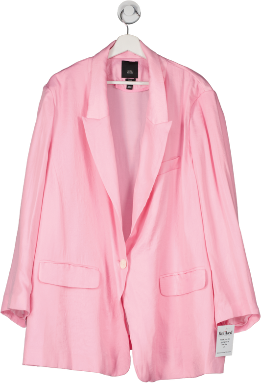 River Island Plus Pink Long Sleeve Blazer UK 24