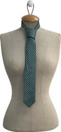 Dolce & Gabbana Blue Silk Fish Patterned Tie One Size